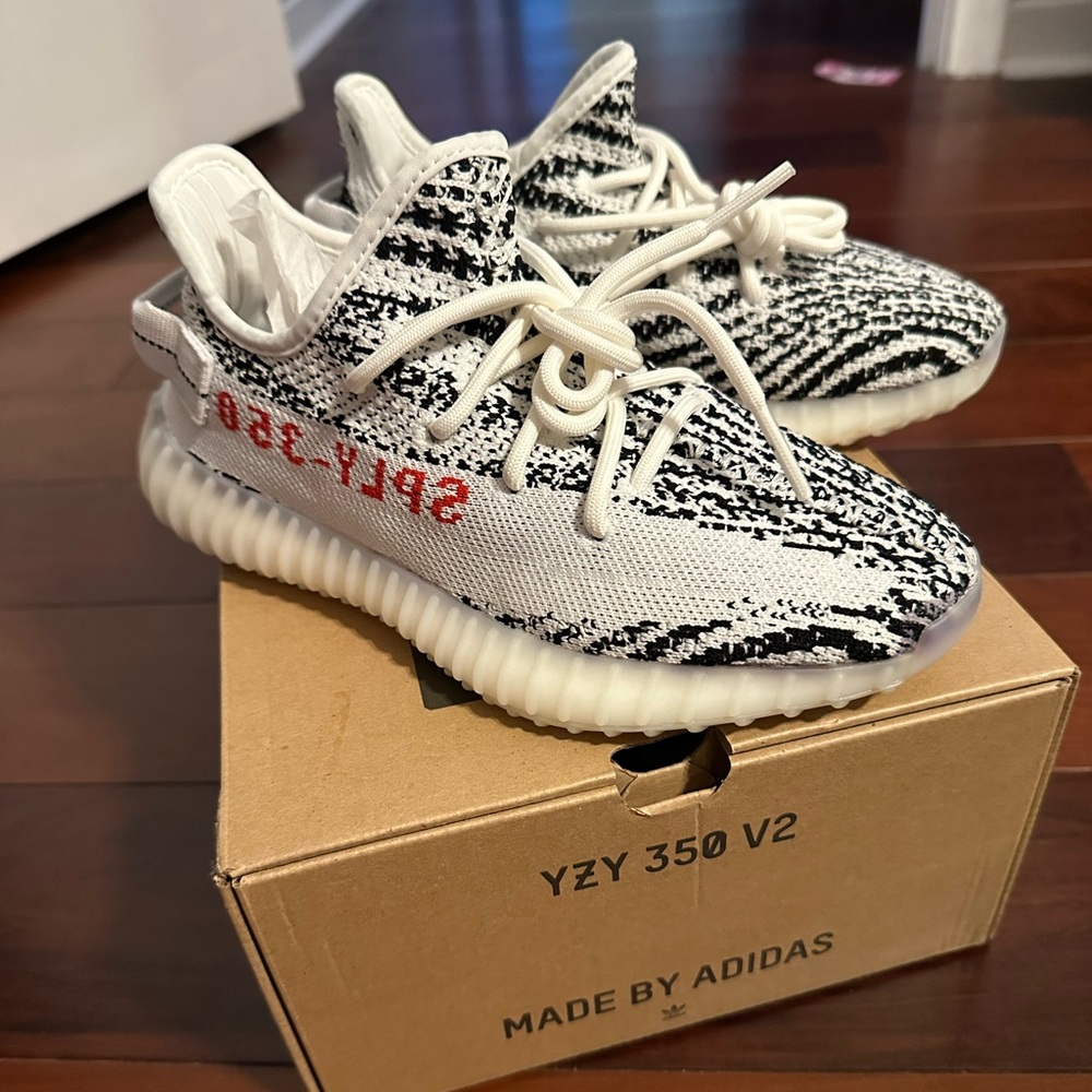 adidas Yeezy Boost 350 V2 White/Black with Red Accent